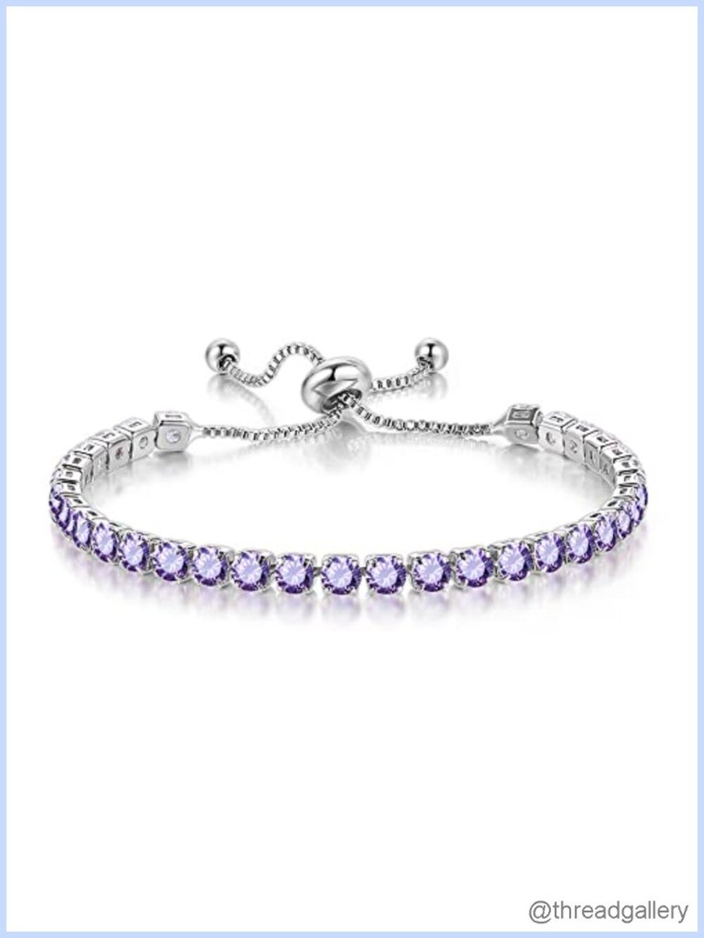 Adjustable Tennis Bracelet with Cubic Zircon Charm Links, Gold Plated